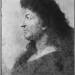 Portrait of Louis XIV in profile, with bare neck and long hair